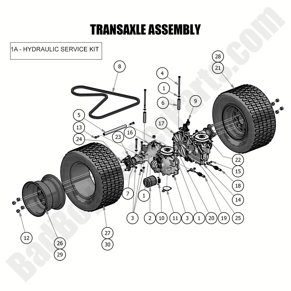 2048 - Bad Boy Mower Parts Lookup > 2019 > ZT Elite > Transaxle Assembly